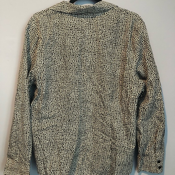 ❤️ 3 for $32/ Chico’s Size 3 Pattern No Iron Button Down Cotton Shirt - Picture 3 of 5